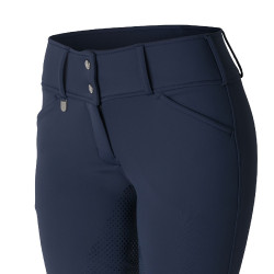 Calça Thermo Grand Prix Horze com fundo de silicone para mulher Azul-noite Calça Thermo Grand Prix Horze com fundo de silicone para mulher Azul-noite