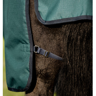 Capa Horseware Amigo Ripstop 900D Plus Pônei Turnout 0g Dinastia verde / marinho / prateado