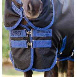 Capa Horseware Amigo Ripstop 900D Plus Petite Turnout 0g Preto / azul clássico Capa Horseware Amigo Ripstop 900D Plus Petite Turnout 0g Preto / azul clássico