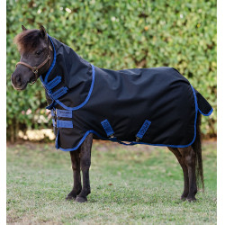 Capa Horseware Amigo Ripstop 900D Plus Petite Turnout 0g Preto / azul clássico Capa Horseware Amigo Ripstop 900D Plus Petite Turnout 0g Preto / azul clássico