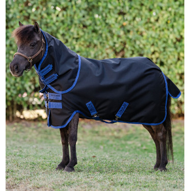 Capa Horseware Amigo Ripstop 900D Plus Petite Turnout 0g Preto / azul clássico Capa Horseware Amigo Ripstop 900D Plus Petite Turnout 0g Preto / azul clássico