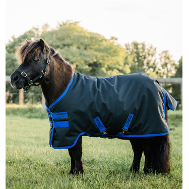 Capa Horseware Amigo Ripstop 900D Petite Turnout 0g Preto / azul clássico