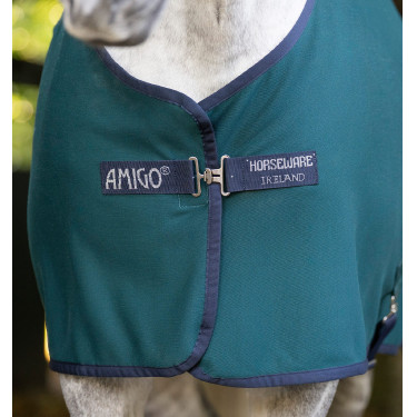 Capa Horseware Amigo Jersey Poney Cooler Dinastia verde / marinho / prateado