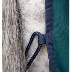 Capa Horseware Amigo Jersey Poney Cooler Dinastia verde / marinho / prateado