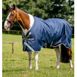 Capa Horseware Amigo 1200D XL Turnout 50g Marinho / cinza titânio / prata Azul-marinho Capa Horseware Amigo 1200D XL Turnout 50g Marinho / cinza titânio / prata Azul-marinho