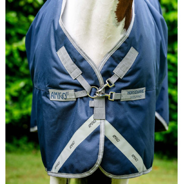 Capa Horseware Amigo 1200D XL Turnout 50g Marinho / cinza titânio / prata Azul-marinho Capa Horseware Amigo 1200D XL Turnout 50g Marinho / cinza titânio / prata Azul-marinho