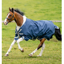 Cobertura Horseware Amigo 1200D XL Turnout 150g Marinho / cinza titânio / prata Azul-marinho