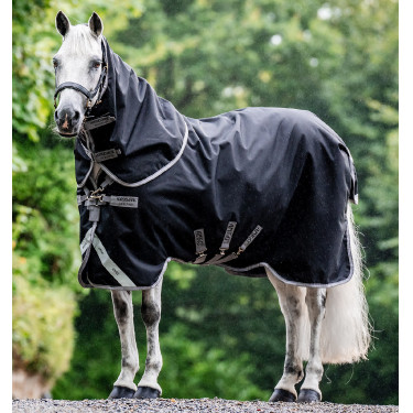 Capa Horseware Amigo 1200D Turnout Plus 50g Preto / cinza titânio / prata Capa Horseware Amigo 1200D Turnout Plus 50g Preto / cinza titânio / prata
