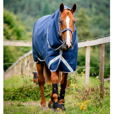 Capa Horseware Amigo 1200D Turnout Plus 50g Marinho / cinza titânio / prata Azul-marinho