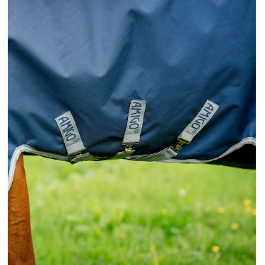 Capa Horseware Amigo 1200D Turnout Plus 50g Marinho / cinza titânio / prata Azul-marinho