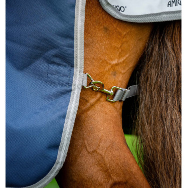 Capa Horseware Amigo 1200D Turnout Plus 50g Marinho / cinza titânio / prata Azul-marinho