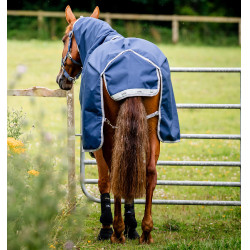 Capa Horseware Amigo 1200D Turnout Plus 50g Marinho / cinza titânio / prata Azul-marinho
