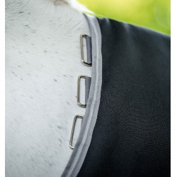 Cobertura Horseware Amigo 1200D Turnout 100g Preto / cinza titânio / prata