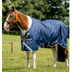 Capa Horseware Amigo 1200D Turnout 0g Marinho / cinza titânio / prata Azul-marinho