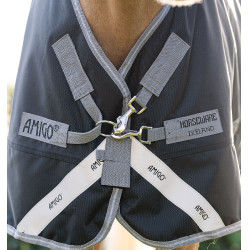Capa Horseware Amigo 1200D Pônei Turnout 50g Preto / cinza titânio / prata Capa Horseware Amigo 1200D Pônei Turnout 50g Preto / cinza titânio / prata