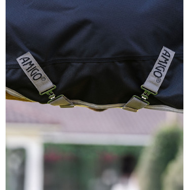 Capa Horseware Amigo 1200D Pônei Turnout 50g Preto / cinza titânio / prata Capa Horseware Amigo 1200D Pônei Turnout 50g Preto / cinza titânio / prata