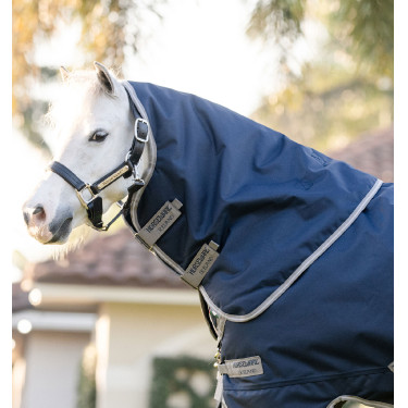 Capa Horseware Amigo 1200D Plus Pônei Turnout 50g Marinho / cinza titânio / prata Azul-marinho