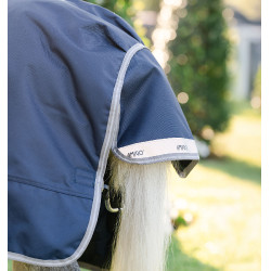 Capa Horseware Amigo 1200D Plus Pônei Turnout 50g Marinho / cinza titânio / prata Azul-marinho