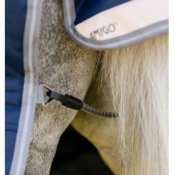 Capa Horseware Amigo 1200D Plus Pônei Turnout 50g Marinho / cinza titânio / prata Azul-marinho