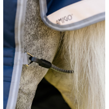 Capa Horseware Amigo 1200D Plus Pônei Turnout 50g Marinho / cinza titânio / prata Azul-marinho