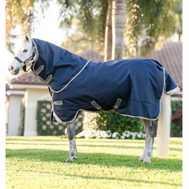 Capa Horseware Amigo 1200D Plus Poney Turnout 0g Marinho / cinza titânio / prata Azul-marinho Capa Horseware Amigo 1200D Plus Poney Turnout 0g Marinho / cinza titânio / prata Azul-marinho