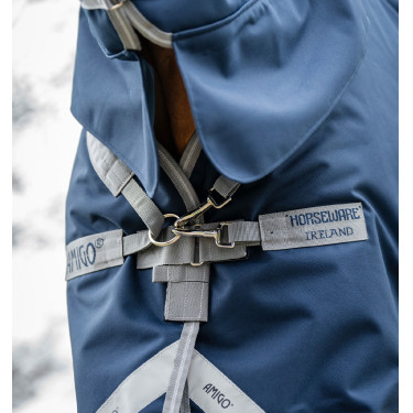 Cobertura Horseware Amigo 1200D Integrated Turnout 150g Marinho / cinza titânio / prata Azul-marinho Cobertura Horseware Amigo 1200D Integrated Turnout 150g Marinho / cinza titânio / prata Azul-marinho
