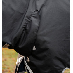 Capa Horseware Amigo 1200D Integrated Turnout 0g Preto / cinza titânio / prata