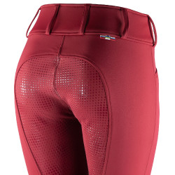 Calça Thermo Grand Prix Horze com fundo de silicone para mulher Vermelho profundo Calça Thermo Grand Prix Horze com fundo de silicone para mulher Vermelho profundo