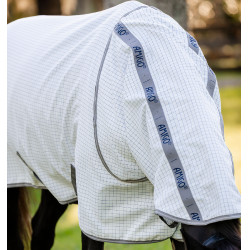 Cobertura anti-moscas Horseware Amigo Summer Plus CarreauxMarine / gris titanium / argent Motivos
