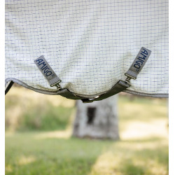 Cobertura anti-moscas Horseware Amigo Summer Plus CarreauxMarine / gris titanium / argent Motivos