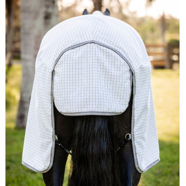 Cobertura anti-moscas Horseware Amigo Summer Plus CarreauxMarine / gris titanium / argent Motivos