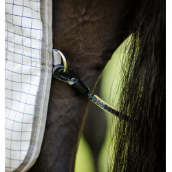 Cobertura anti-moscas Horseware Amigo Summer Plus CarreauxMarine / gris titanium / argent Motivos