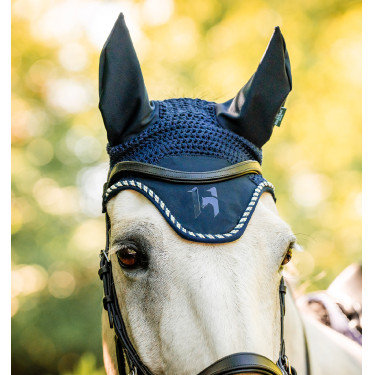 Boné anti-moscas Horseware Newmarket Marine witney Azul-marinho