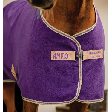 Manta Horseware Amigo Fleece Cooler Winterberry / taupe Violeta