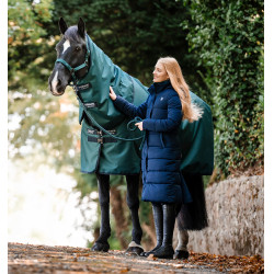 Cobertura Amigo Ripstop Horseware 900D Plus Turnout 200g Dinastia verde / marinho / prateado