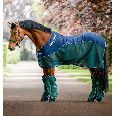 Camisa secante Horseware Signature Sport Cooler Marinho / verde caçador Multicolor Camisa secante Horseware Signature Sport Cooler Marinho / verde caçador Multicolor