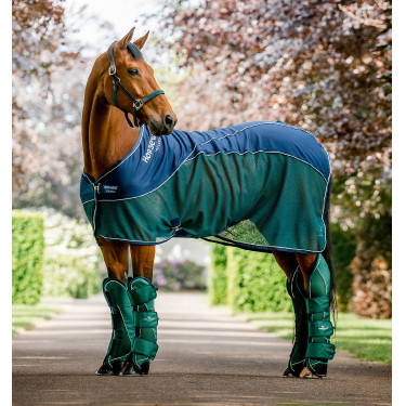 Camisa secante Horseware Signature Sport Cooler Marinho / verde caçador Multicolor Camisa secante Horseware Signature Sport Cooler Marinho / verde caçador Multicolor