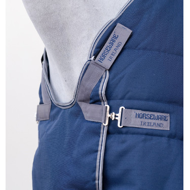 Cobertura Horseware Rambo Optimo Stable Plus 400g Marinho / tempestade / cinza prateado Azul-marinho