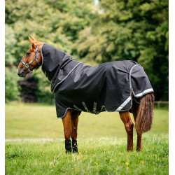 Cobre-pescoço Horseware 50g para manta Rambo Supreme Preto / tempestade / cinza prateado