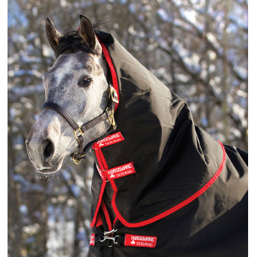 Cobre-pescoço Horseware 250g para manta Rambo Supreme 1680D Preto / vermelho Cobre-pescoço Horseware 250g para manta Rambo Supreme 1680D Preto / vermelho