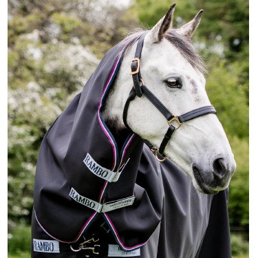 Cobre-pescoço Horseware 0g para manta Rambo Supreme Marinho / bordô / empoeirado Azul-marinho