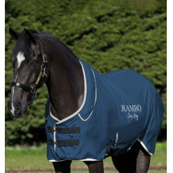 Manta secante Horseware Rambo Dry Rug Supreme Marinho / prateado Azul