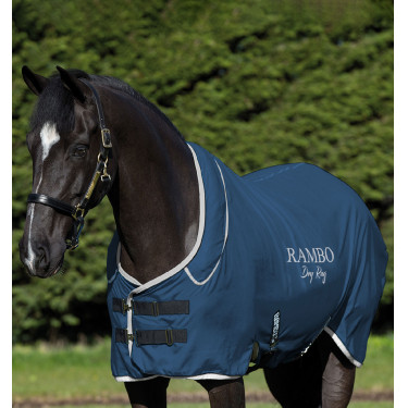 Manta secante Horseware Rambo Dry Rug Supreme Marinho / prateado Azul
