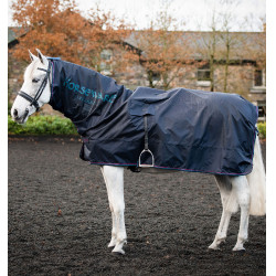 Capa para montar Horseware Rambo Mack in a Sack Marinho / bordô Azul Capa para montar Horseware Rambo Mack in a Sack Marinho / bordô Azul