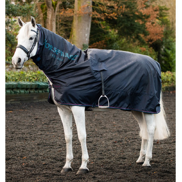 Capa para montar Horseware Rambo Mack in a Sack Marinho / bordô Azul Capa para montar Horseware Rambo Mack in a Sack Marinho / bordô Azul