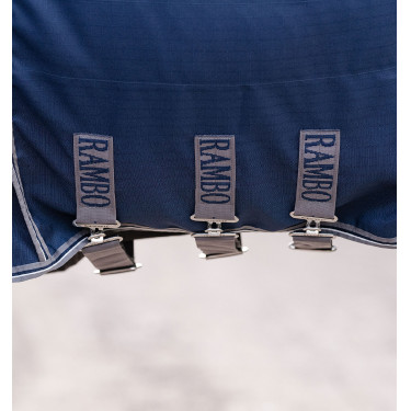 Capa de box Horseware Rambo Optimo 0g Marinho / tempestade / cinza prateado Azul-marinho