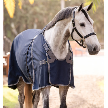 Capa de box Horseware Rambo Optimo 0g Marinho / tempestade / cinza prateado Azul-marinho