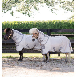 Capa anti-moscas Horseware Amigo Bug Rug Petite 0g Prata / cinza titânio / prata