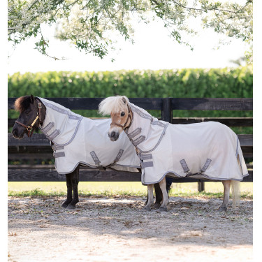 Capa anti-moscas Horseware Amigo Bug Rug Petite 0g Prata / cinza titânio / prata