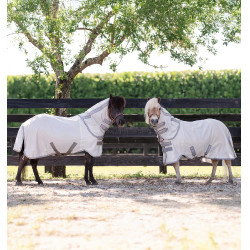 Capa anti-moscas Horseware Amigo Bug Rug Petite 0g Prata / cinza titânio / prata